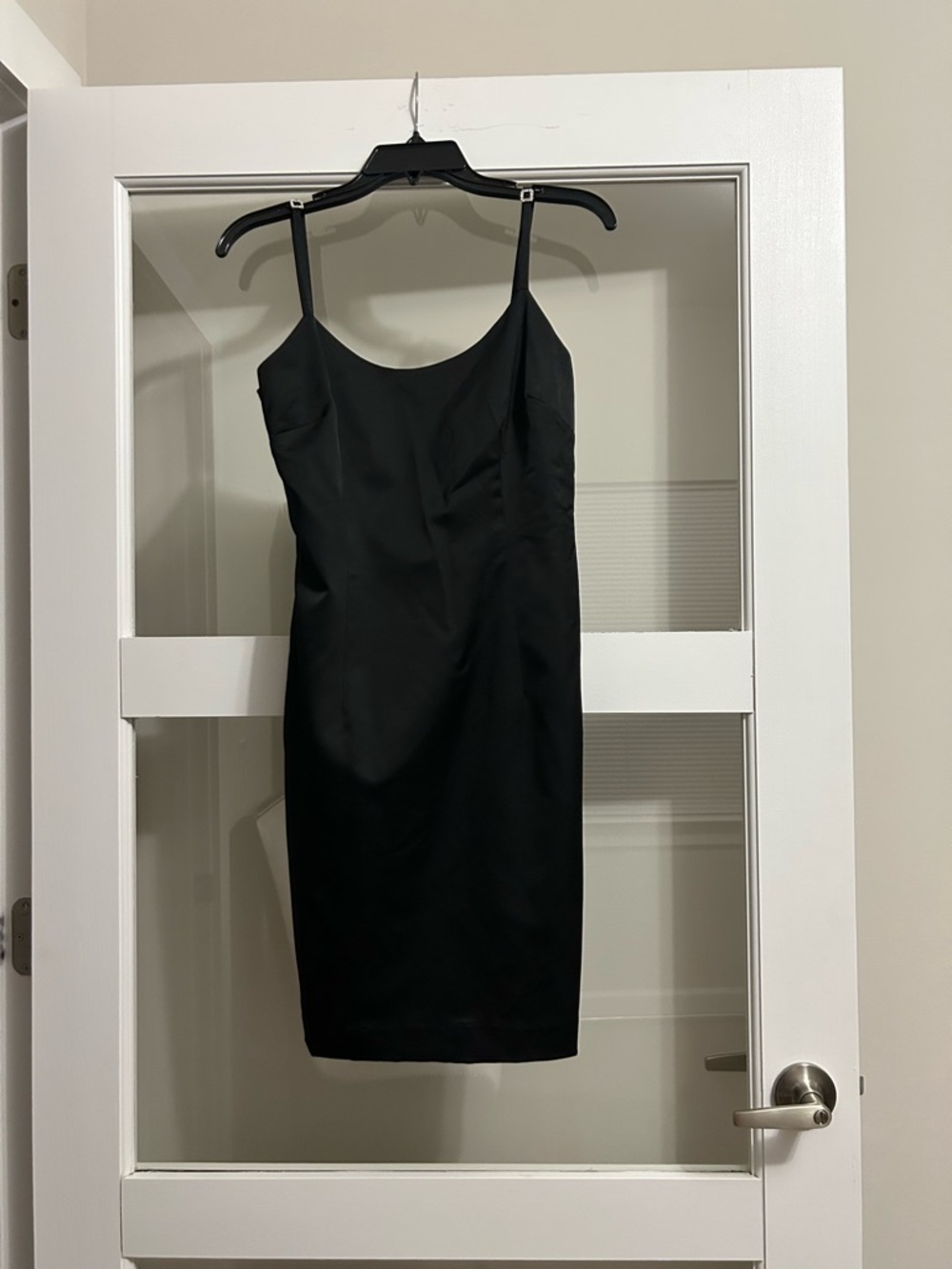 Doncaster Black Mini Slip Dress with Spaghetti Straps